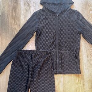 Amazon Black Textured Track Suit